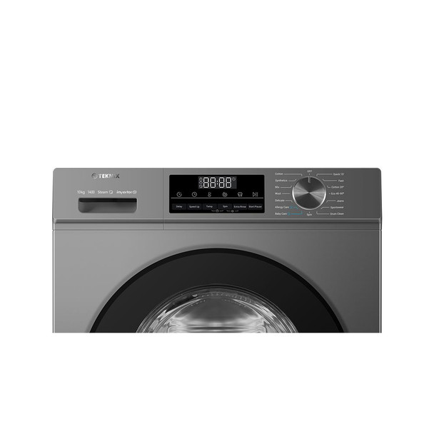 Teknix TK3W1014XS Freestanding Washing Machine – 10kg 1400 Spin Silver