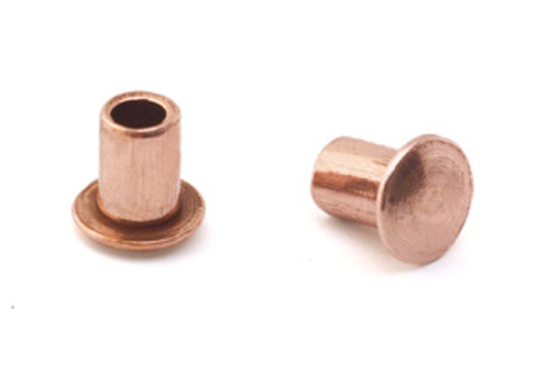 3/32" Dia. 1/8" Long Copper Rivet (50pcs.) 3/32" Dia. 1/8" Long Copper Rivet (50pcs.)