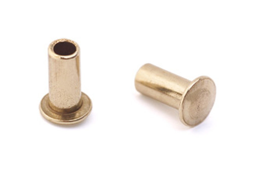 3/32" Dia. 3/16" Long Brass Rivet (50pcs.) 3/32" Dia. 3/16" Long Brass Rivet (50pcs.)
