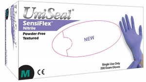 Uniseal Sensi-Flex Powder-Free Nitrile Exam 200/bx