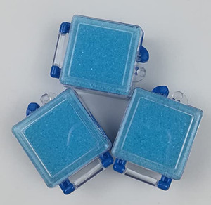 1'' PLASTIC BOXES CLEAR/WHITE W/BLUE FOAM INSERTS 1000/PK