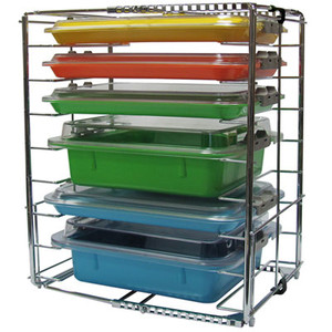 TRAY RACK CHROME FOR SIZE B TRAYS HOLDS 8