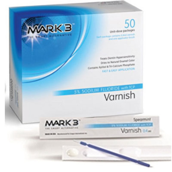 MARK3 ENAMEL CARE 5% SODIUM FLUORIDE VARNISH MINT 50/BOX