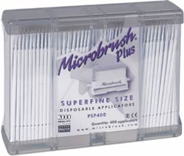 MICROBRUSH APPLICATORS SUPER-FINE WHITE 400/PK