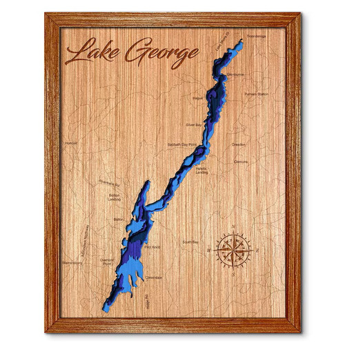 Lake George, New York Depth Map Lake George, New York Depth Map
