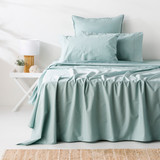 In2linen Organic Cotton 300T/C Fitted Sheet | Sea Foam Green