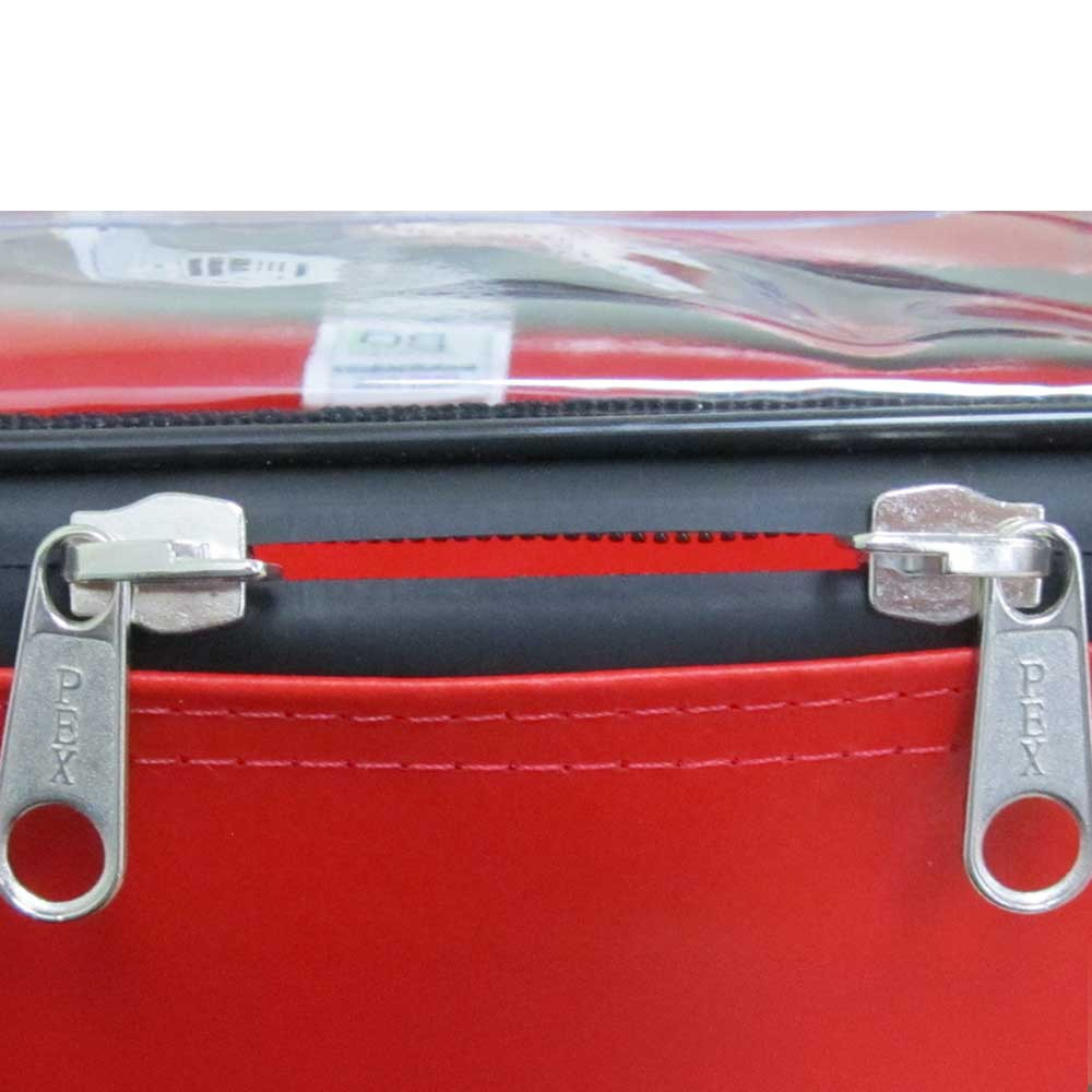 DS Medical IPC Compliant Clear View Wipeable Zip Pouch - Red