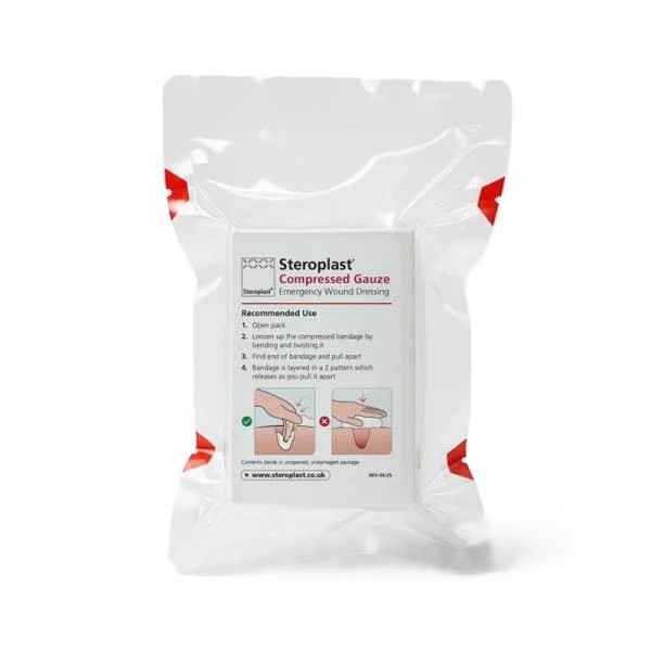 Compressed Gauze | Compact Vacuum-Packed Trauma Dressing
