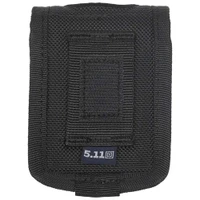 A black sierra bravo latex glove belt pouch by 5.11 Tactical showing back detail with belt loops