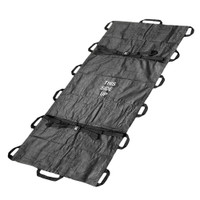 QuikLitter XL disposable stretcher fully stretched out at an angle