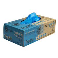 Box of TD01 carbon‑neutral biodegradable nitrile disposable gloves
