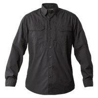 5.11 Tactical Stryke Shirt Long Sleeve in Black – full image, showcasing tactical fit and long sleeve design