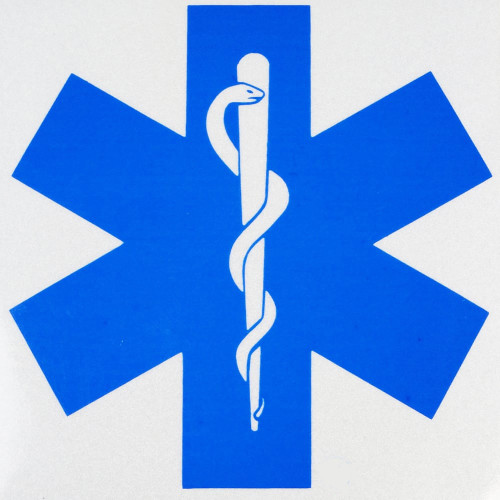 DS Medical Star Of Life Reflective Sticker - Square
