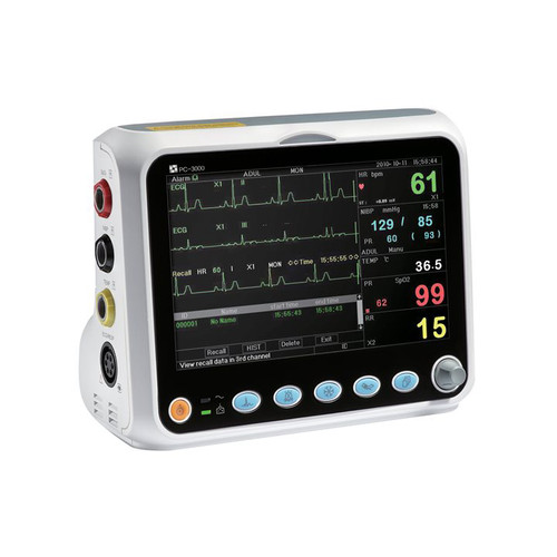Creative PC-3000 patient monitor front view with vital signs display