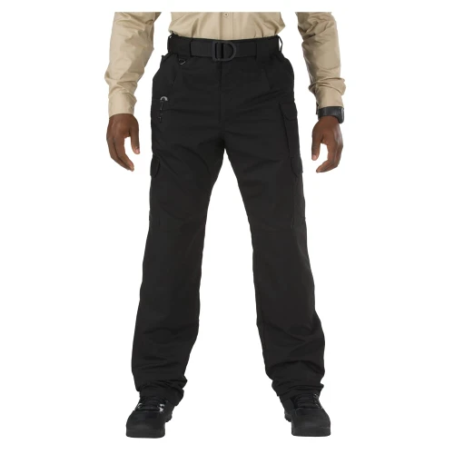 5.11 Tactical Taclite Pro Pants in Black – front view worn by model, showing professional tactical fit and ripstop fabric