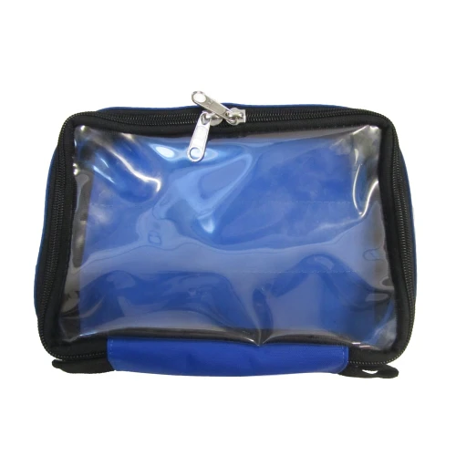 DS Medical blue clear view zipped pouch