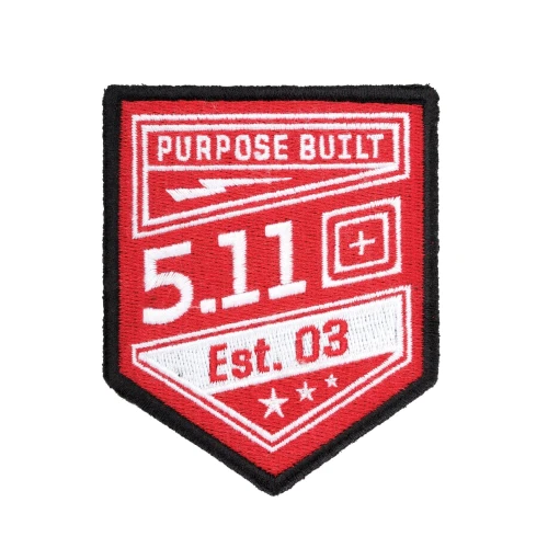 5.11 tactical range red purpose built embroidered patch