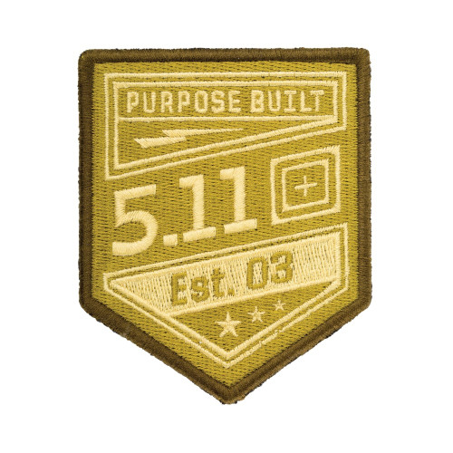 5.11 tactical coyote green purpose built embroidered patch