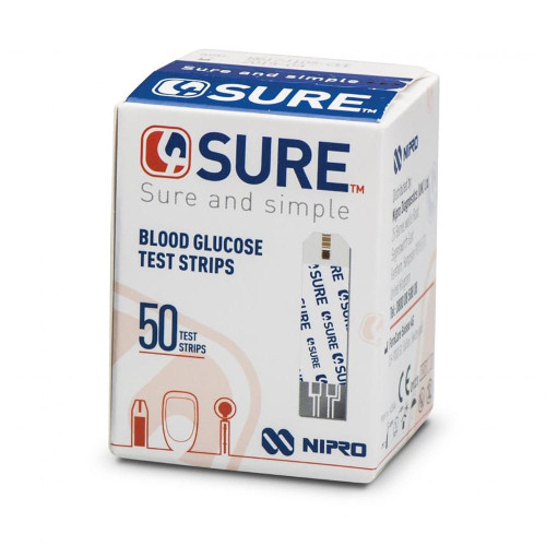 Nipro 4Sure Blood Glucose Test Strips (50 Pack)