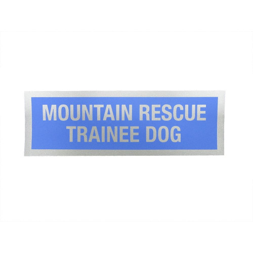 Reflective Mountain Rescue Trainee Dog sew-on badge for SAR vest – DS Medical UK