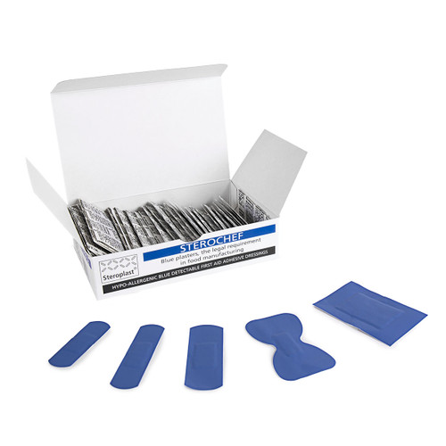 Sterochef Detectable Blue Plasters - Assorted