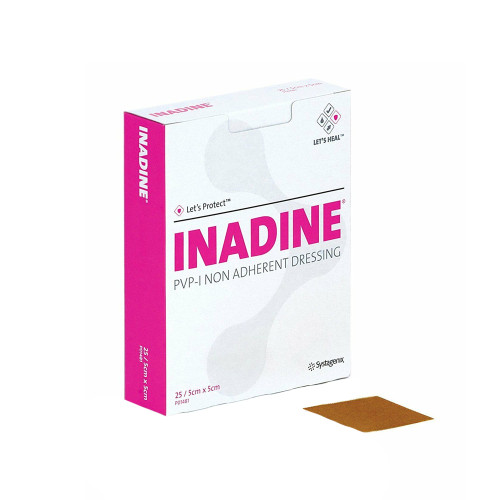 Inadine Iodine Dressings 5cm x 5cm
