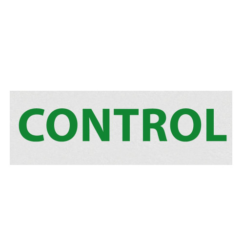 Reflective 'CONTROL' supplemental plate for emergency scene roll-up signage