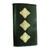 Green fabric epaulettes with 3 gold "pips" designed to wear on a shirt, jumper, or jacket