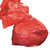 Red "dissolvo" infection control washing/laundry sacks