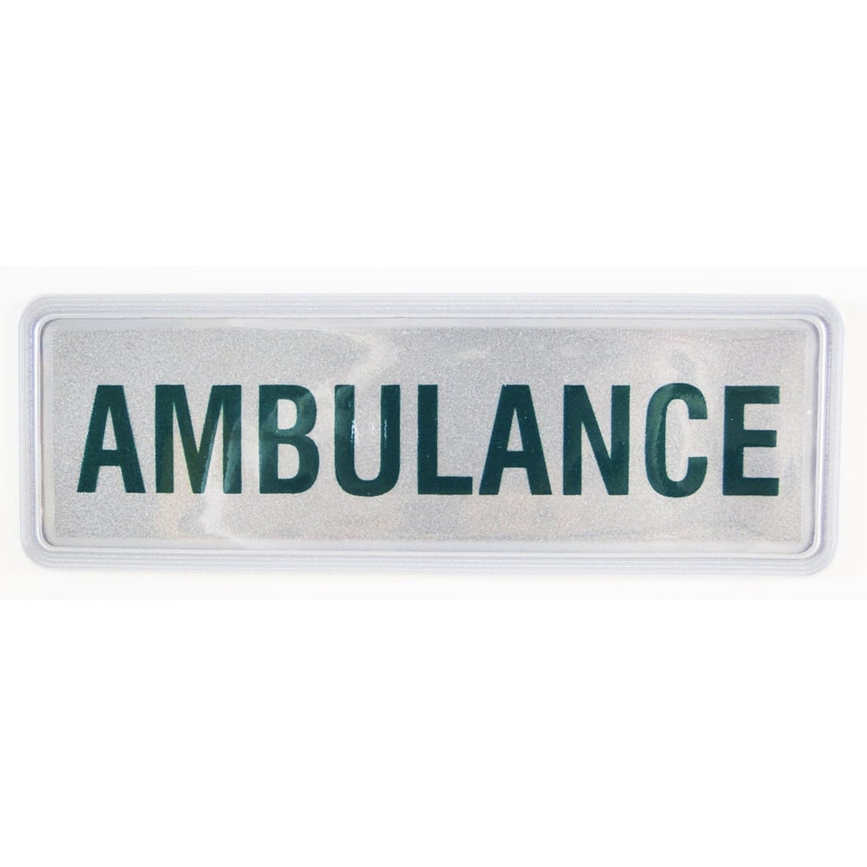 High-visibility reflective Ambulance ID badge for emergency responders