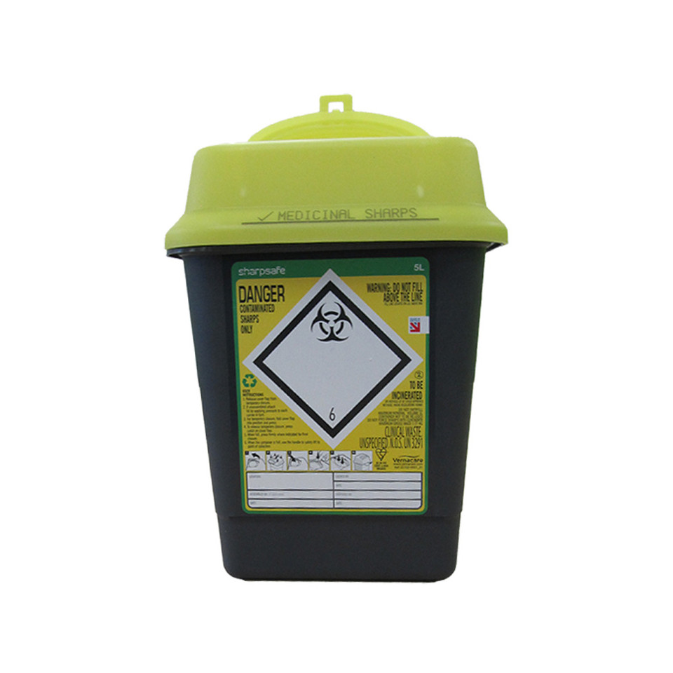 Sharpsafe 5.0 Litre Sharps Bin