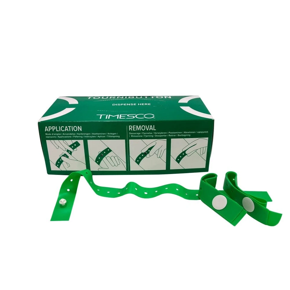 Timesco Timesco Tournibutton - Single Use Tourniquet (Box of 100)
