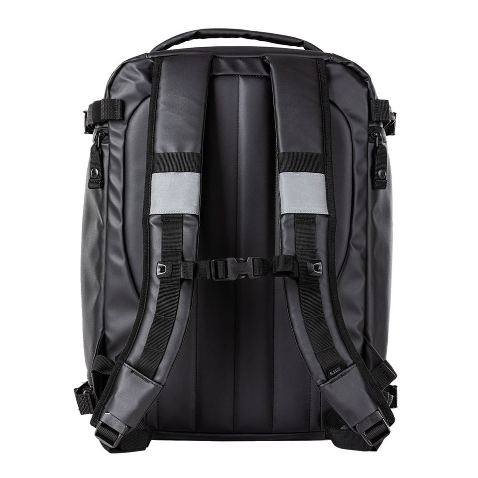 Rear view of 5.11 Tactical Responder 48 Bag showing padded shoulder straps for tactical medic use