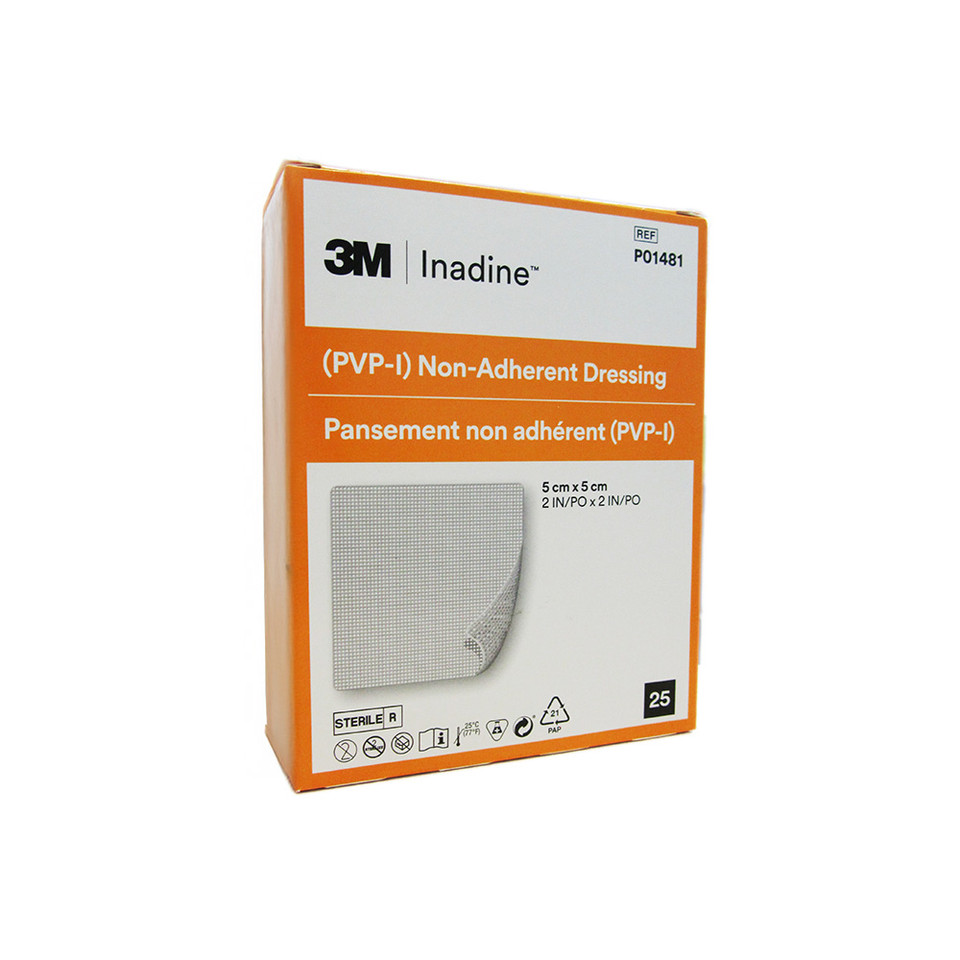 Inadine Iodine Dressings 5cm x 5cm