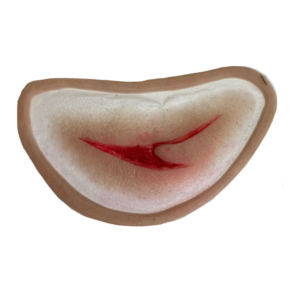 SiMoulage™ SFX 1.5" Silicone Bladed Wound With Skin Flap