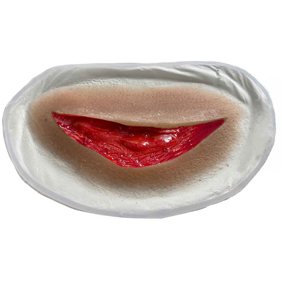 SiMoulage™ SFX 3" Silicone Curved Laceration Wound With Large Skin Flap