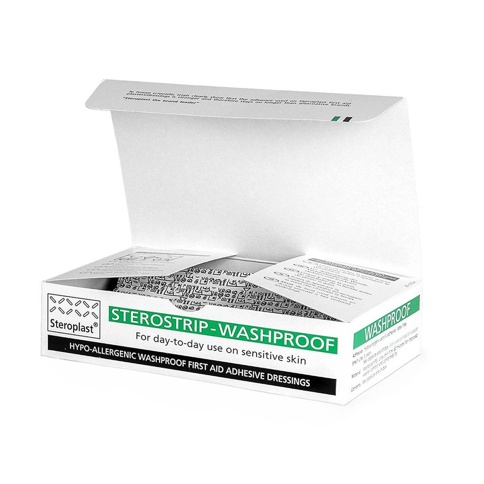 Sterostrip 7.5cm x 5.0cm Washproof Plasters - Hypoallergenic (Box of 50)