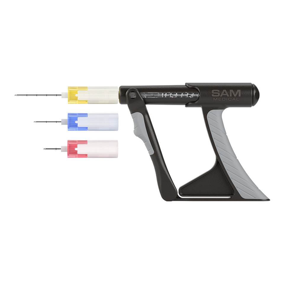 SAM IO 15g Needle with Extension & NeedleVise®