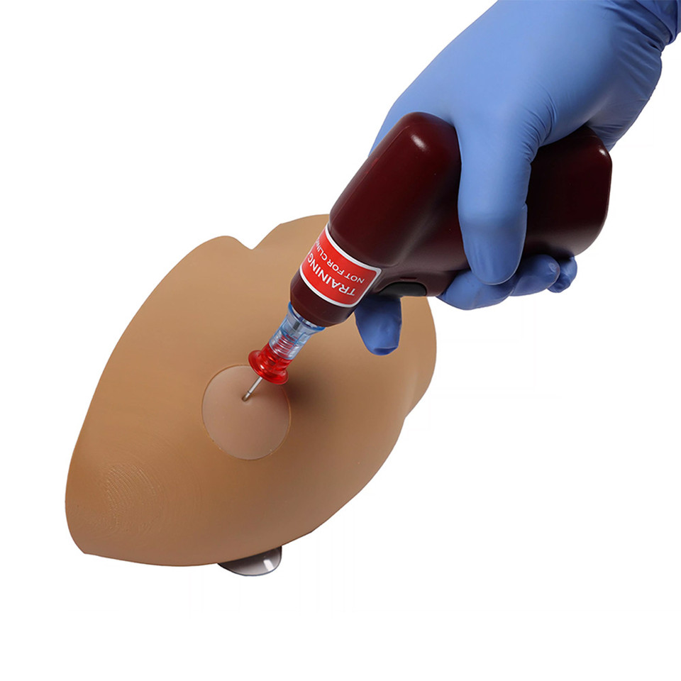 Amy Arm simulation trainer demonstrating intraosseous access technique for students