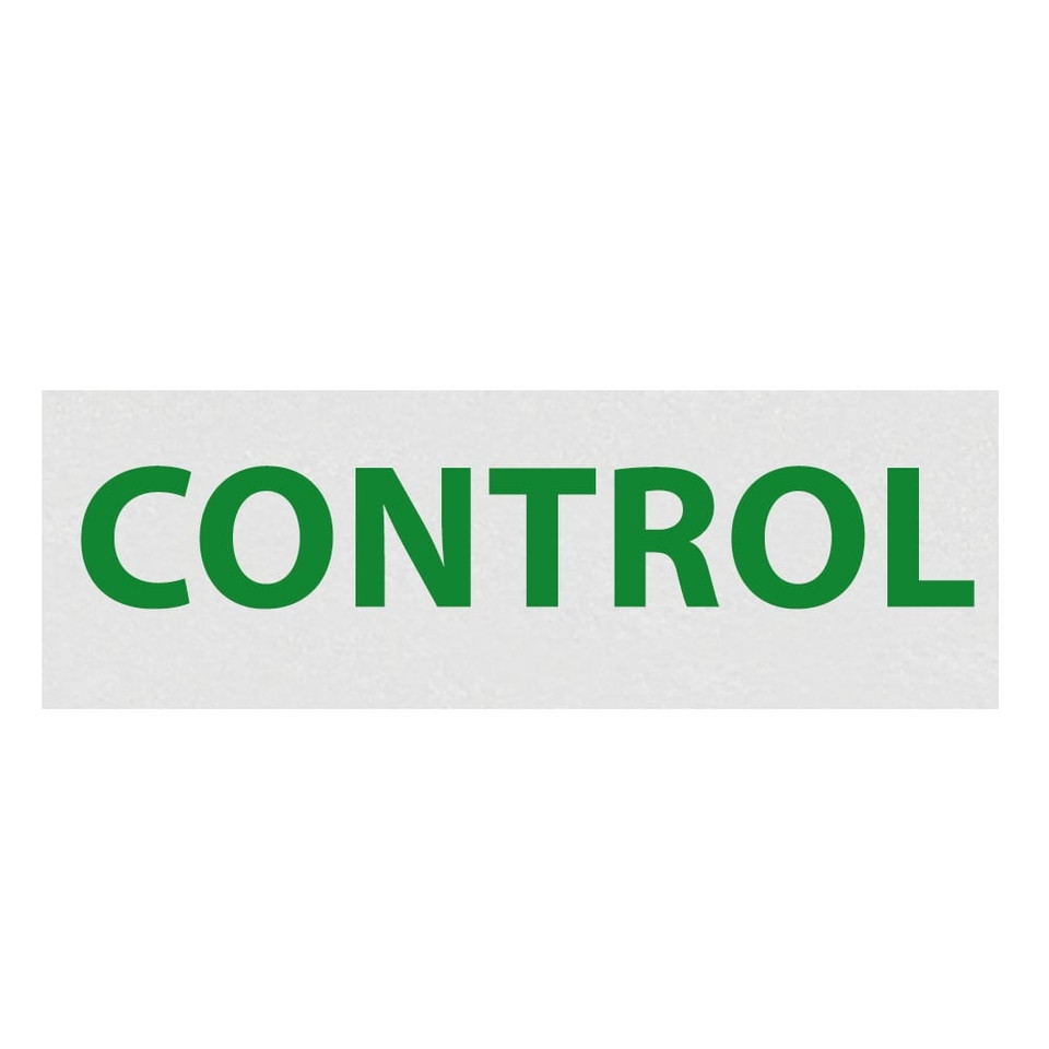 Reflective 'CONTROL' supplemental plate for emergency scene roll-up signage