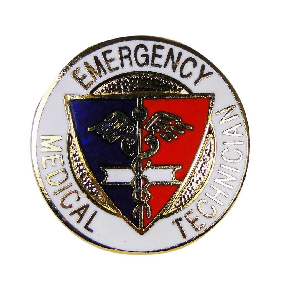DS Medical Emergency Medical Technician Winged Serpent Lapel Badge