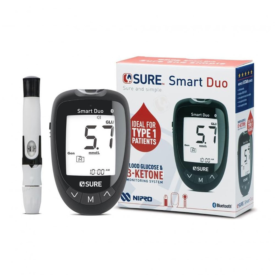 nipro 4 sure smart duo glucose meter contents and packaging