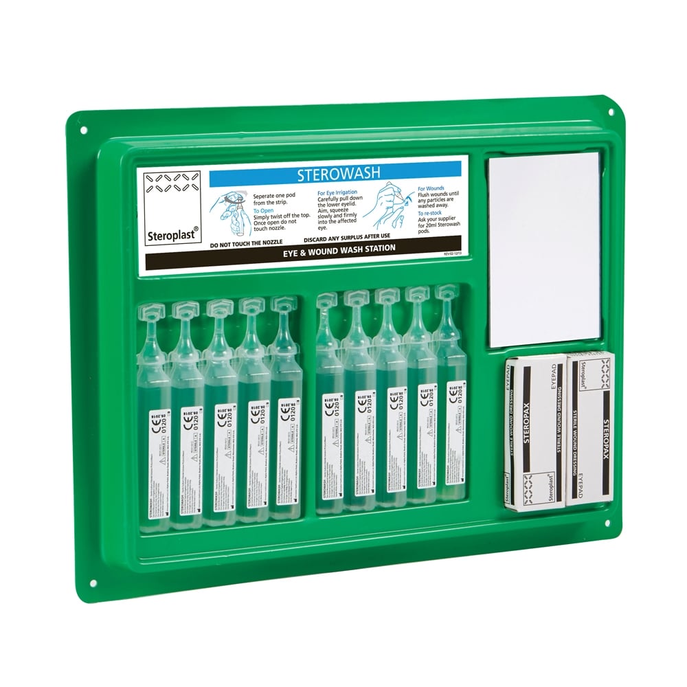 Steroplast Sterile Eye Wash Pod Station - 10 x 20ml Pods