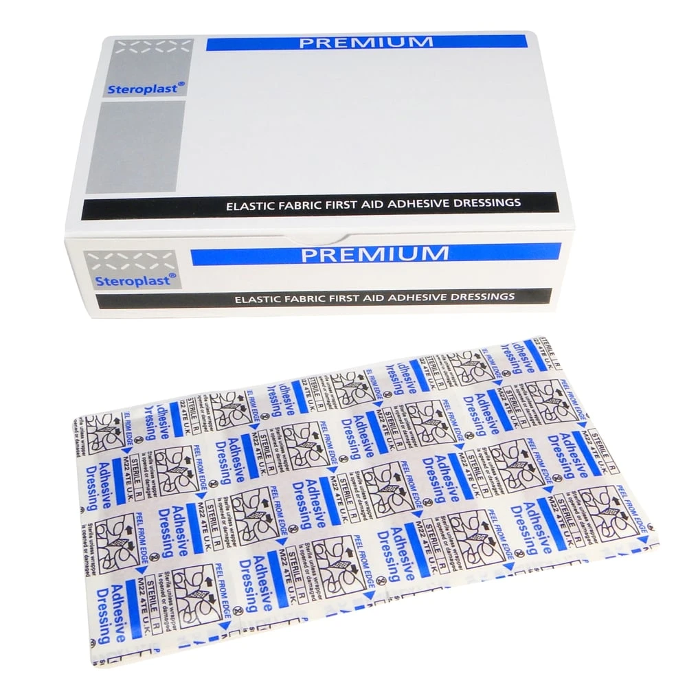 Steroplast Premium Elastic Fabric Plasters - 4cm x 4cm (Pack of 50)