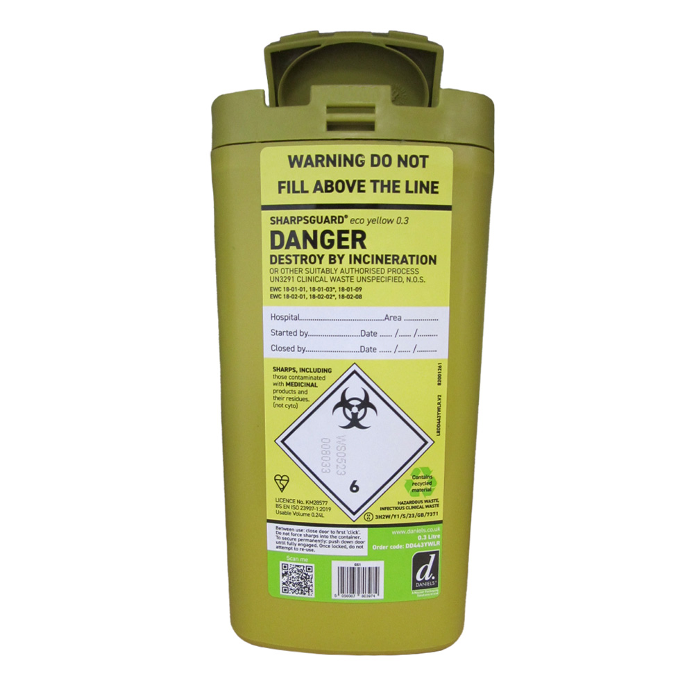 Sharpsafe 0.3 Litre Sharps Bin
