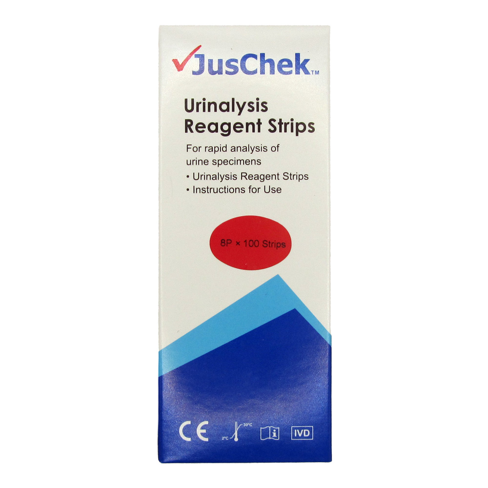 Urinalysis 8 Parameter Reagent Strips -  Pack of 100