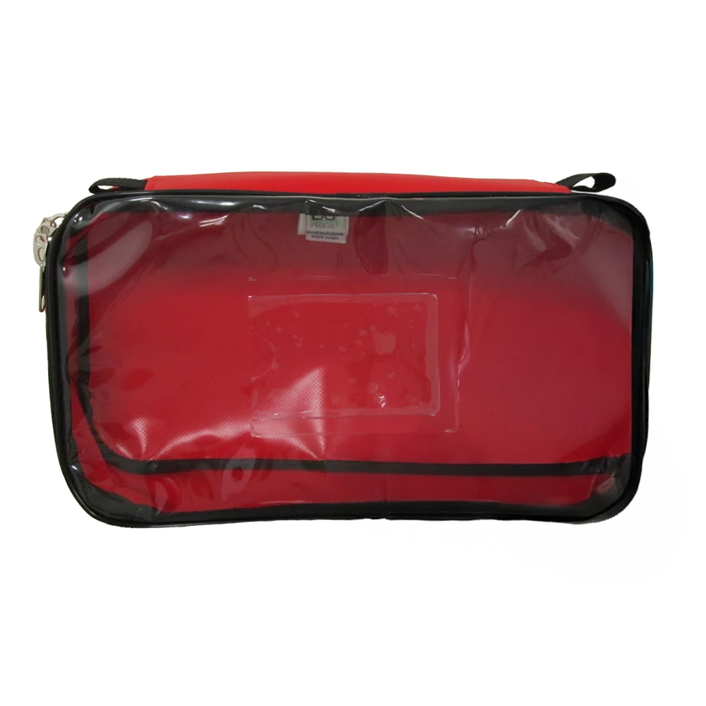 DS Medical IPC Compliant Clear View Wipeable Zip Pouch - Red