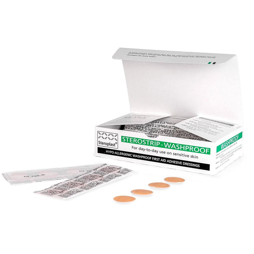 Sterostrip Washproof Hypo Allergenic Spot Plasters 2.4cm (Box of 100)
