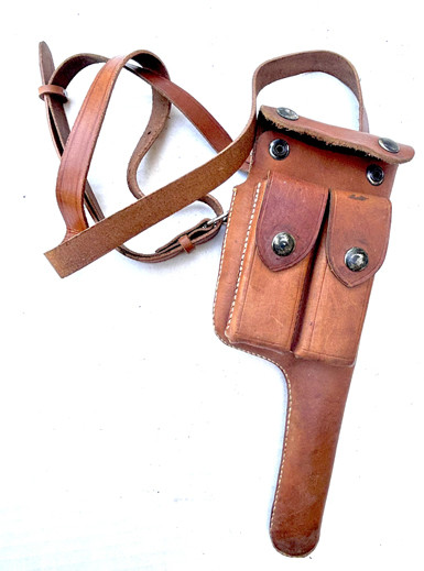 Vintage Mauser Broomhandle C96 Bolo Leather Shoulder Holster