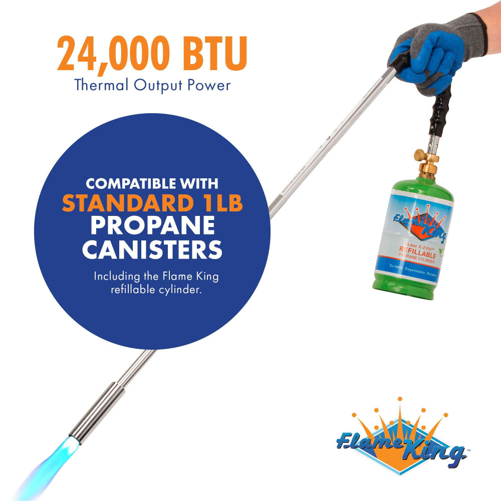 Flame King Propane Torch Weed Burner w/ Lighter YSNPQ810CGA